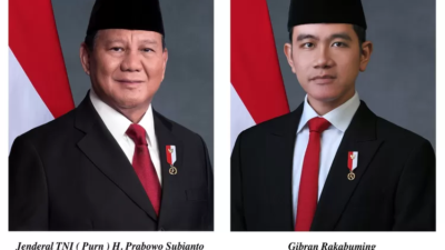 Foto resmi Presiden dan Wakil Presiden RI 2024-2029. (IST)