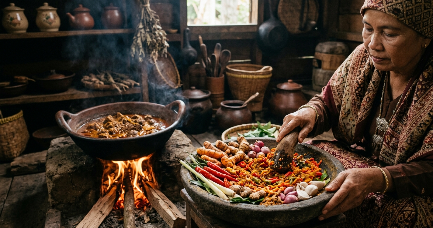 Bukan Cuma Rendang, Ini 4 ‘Sandi’ Rahasia Dapur Bundo Kanduang yang Bikin Masakan Minang Kuno Tahan Berhari-Hari Tanpa Pengawet